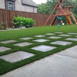 Artificial grass backyard playground from SYNLawn