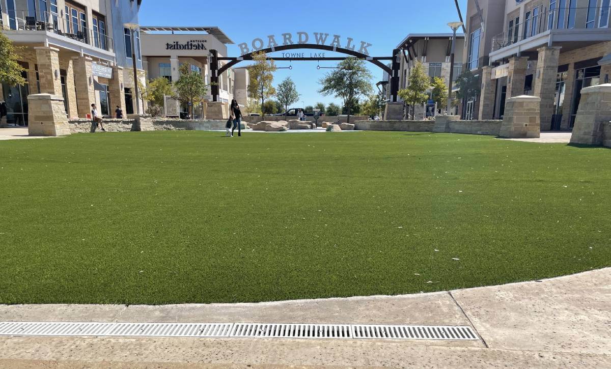 Ground view of the artificial turf at Boardwalk