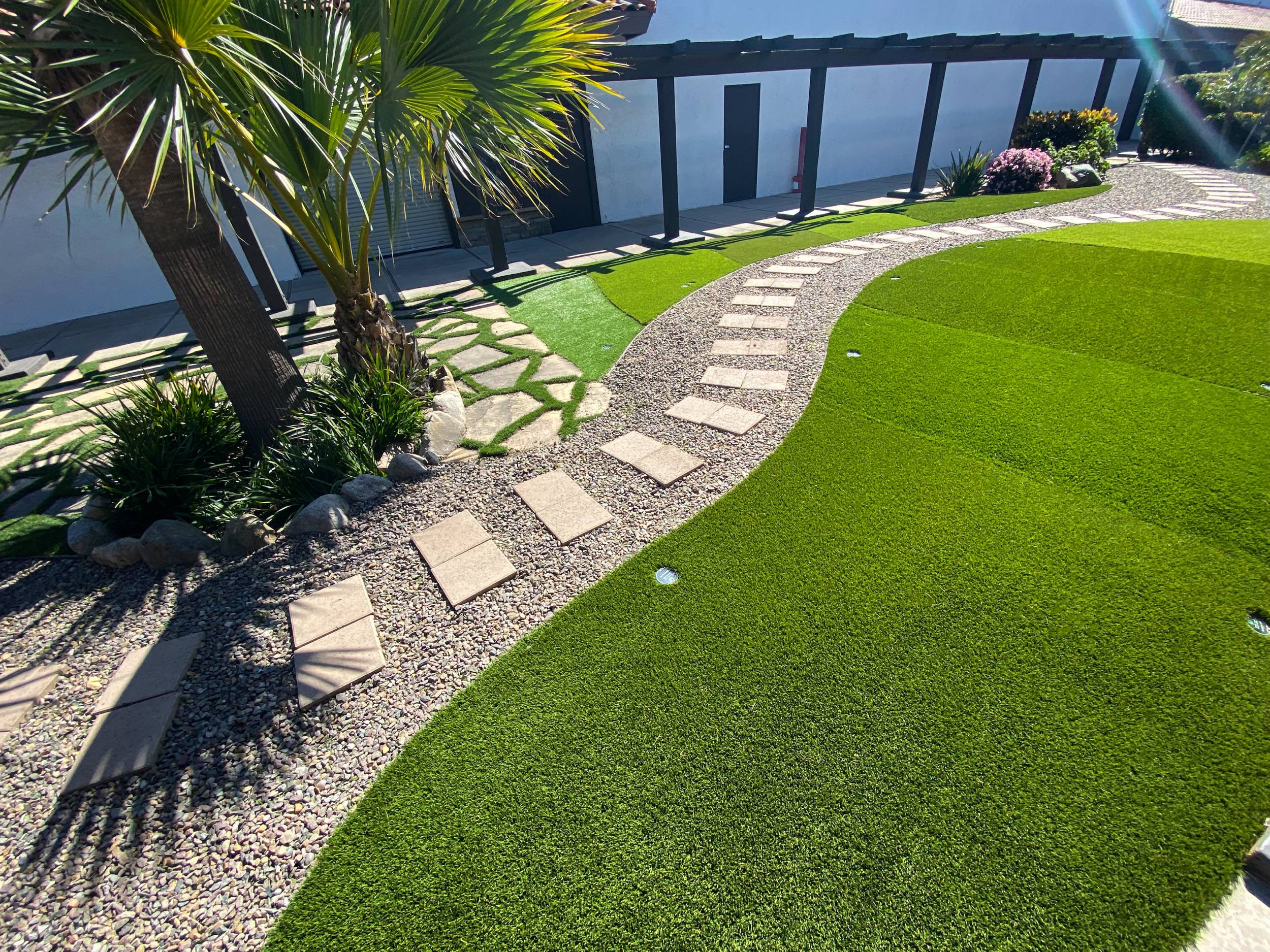 austin texas residential artificial grass backyard