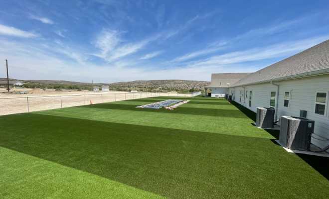 Dr Hortons Camp artificial grass installation