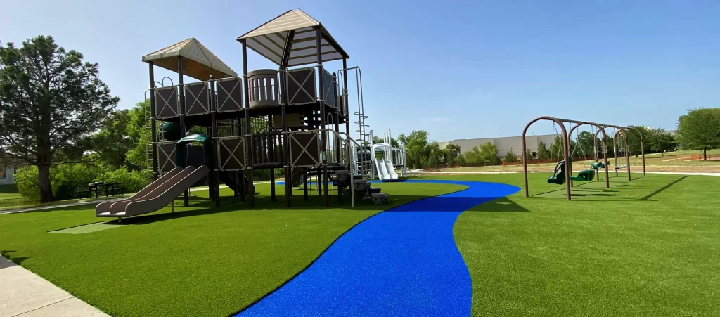 Commercial artificial playground grass from SYNLawn