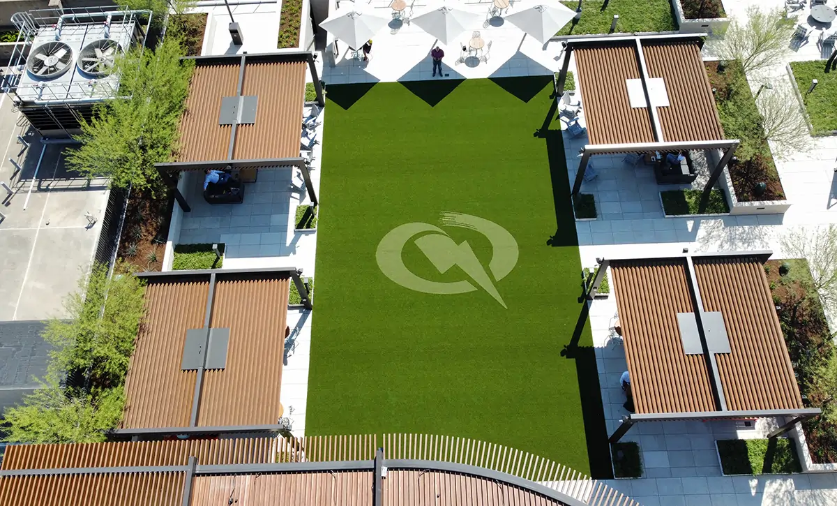 SYNLawn artificial grass rooftop