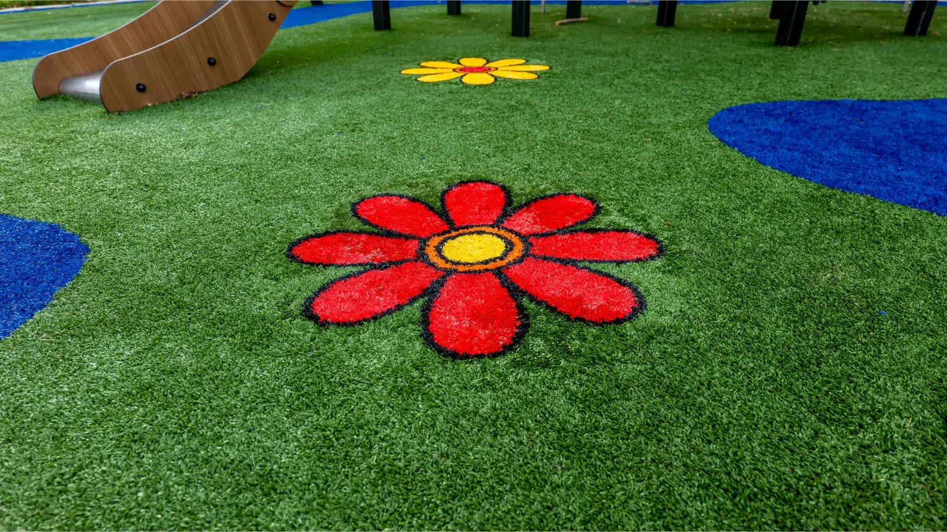 synlawn austin custom artificial turf inset