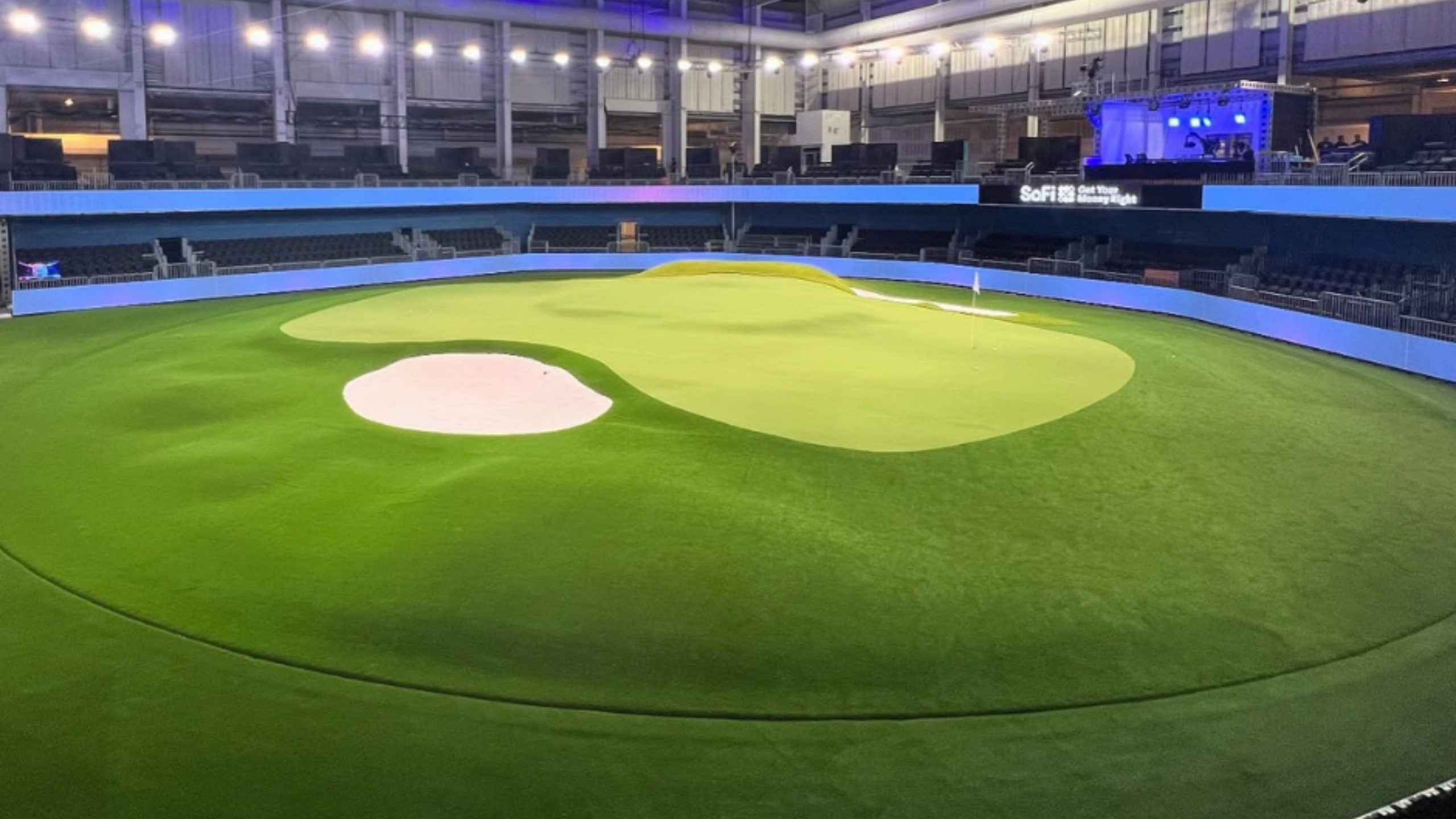 SYNLawn Austin putting green turf used for the TGL GreenZone