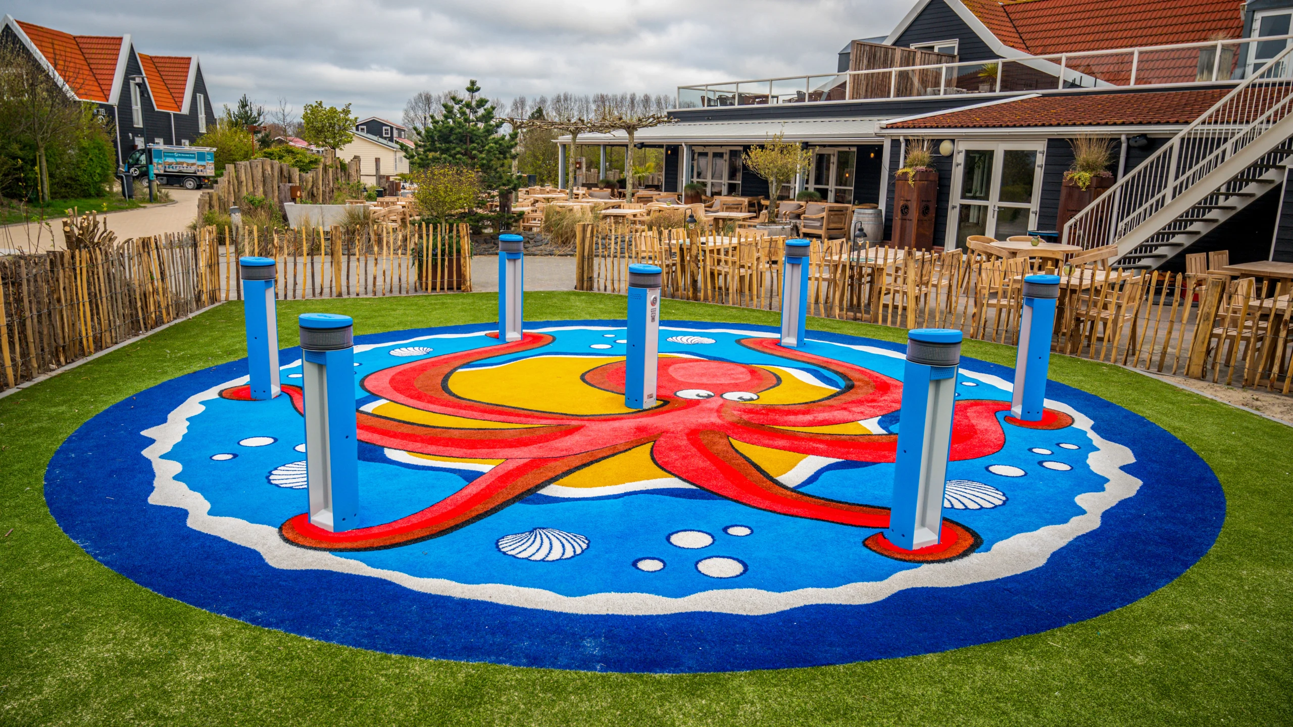 Octopus Artificial Grass Mural Octopus Austin Artificial Grass Mural