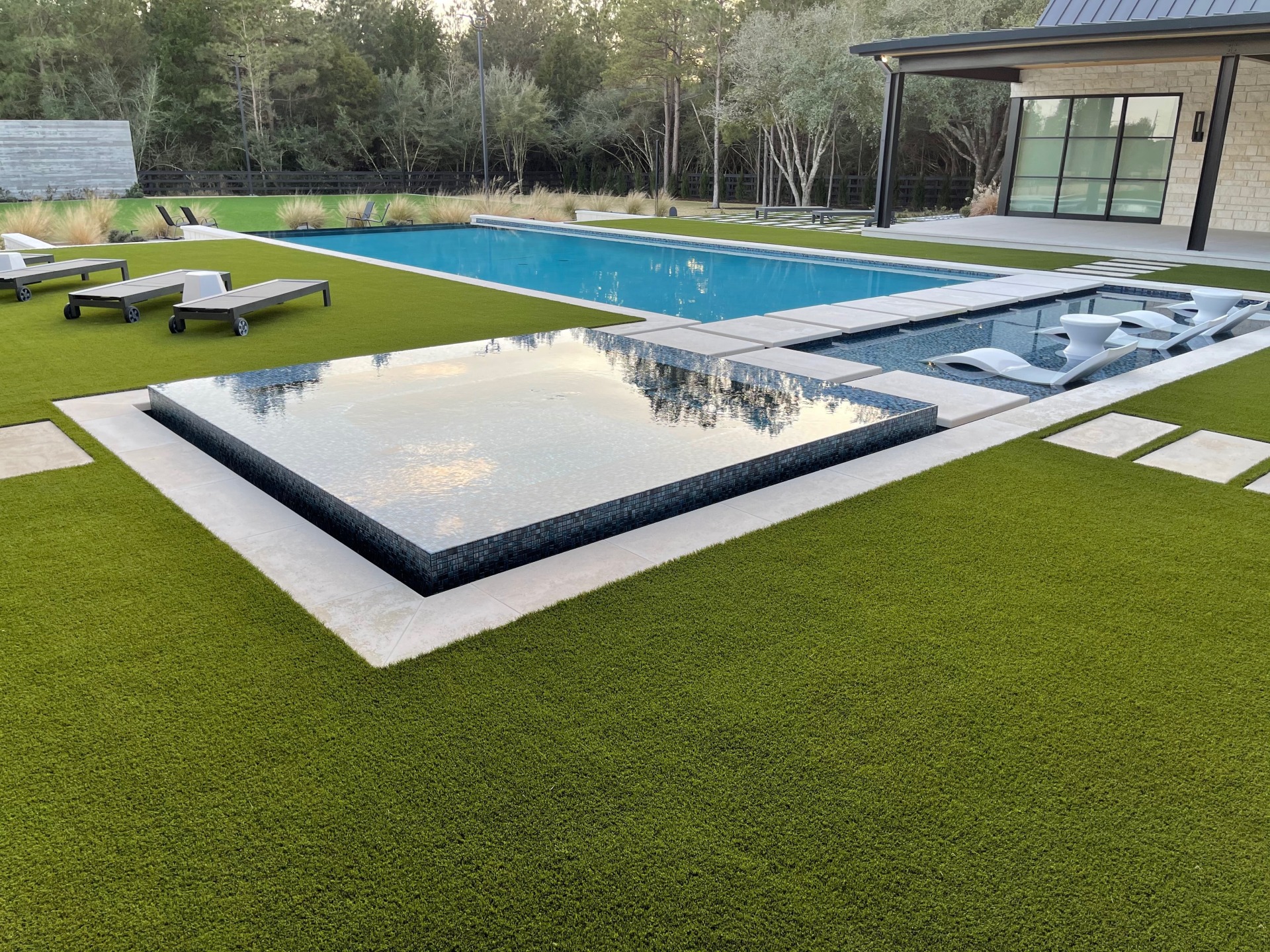 Austin Artificial Grass Custom Pool Landscape Austin Artificial Grass Custom Pool Landscape