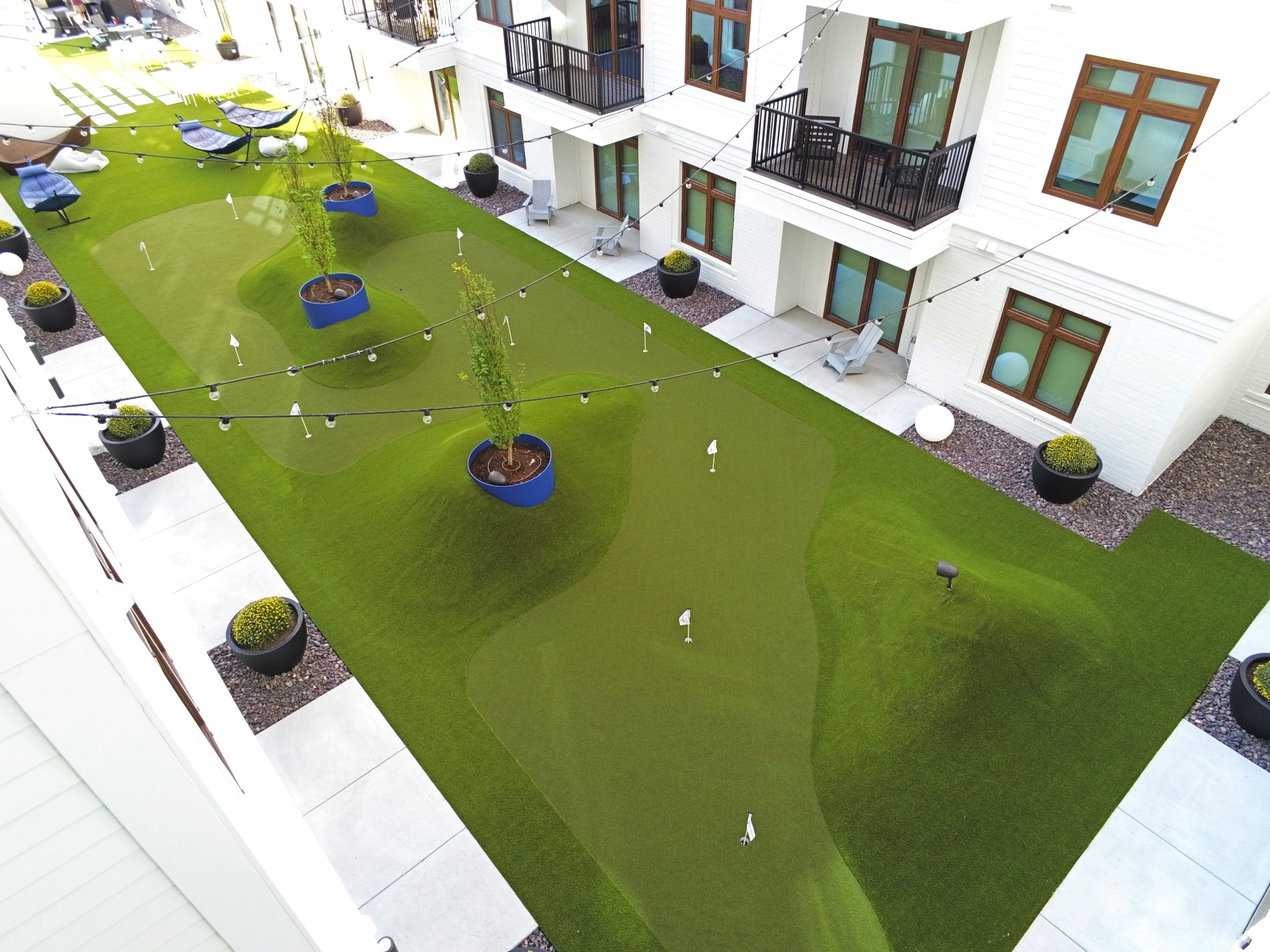 Austin Commercial Artificial Grass Putting Green Courtyard Austin Commercial Artificial Grass Putting Green Courtyard